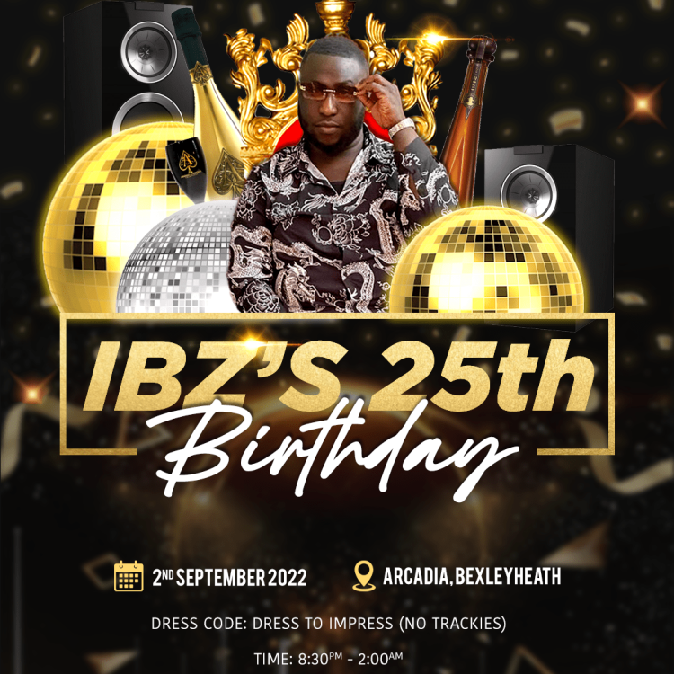 Ibz 25th Birthday Flyer