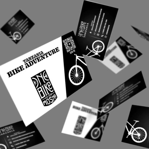 one bike brand identity business cards